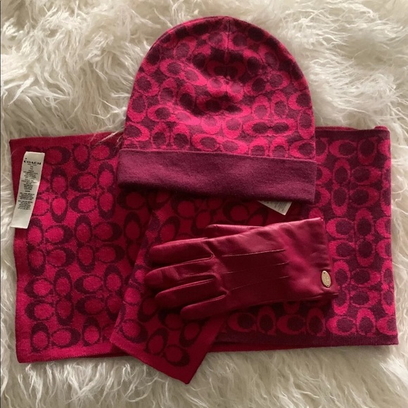 Signature Coach, hat, scarf and leather glove set. - Picture 3 of 7